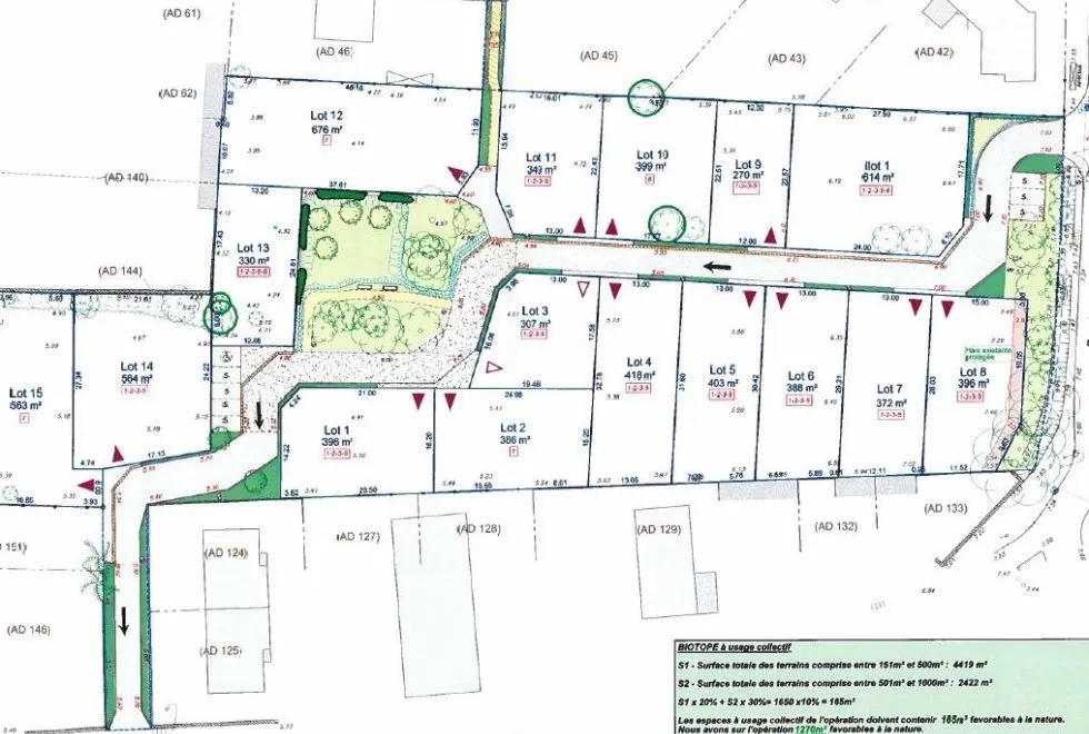 Image Terrain à bâtir de 418 m2 au prix de 205000 € à SALLES-SUR-MER.