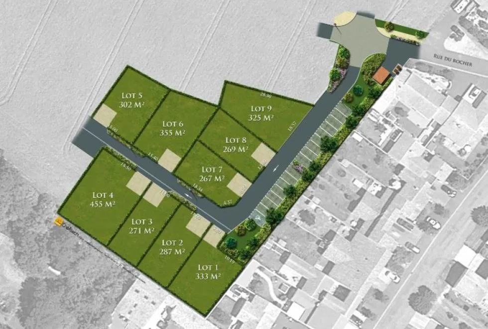 Image Terrain à bâtir de 325 m2 au prix de 113000 € à VILLEDOUX.