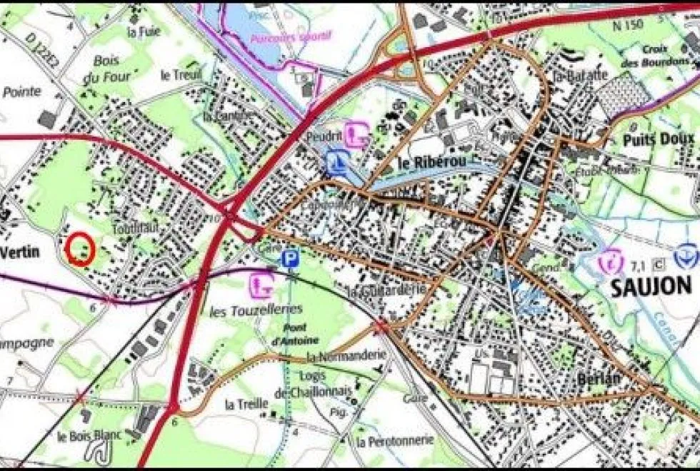 Image Terrain à bâtir de 547 m2 au prix de 69000 € à SAUJON.