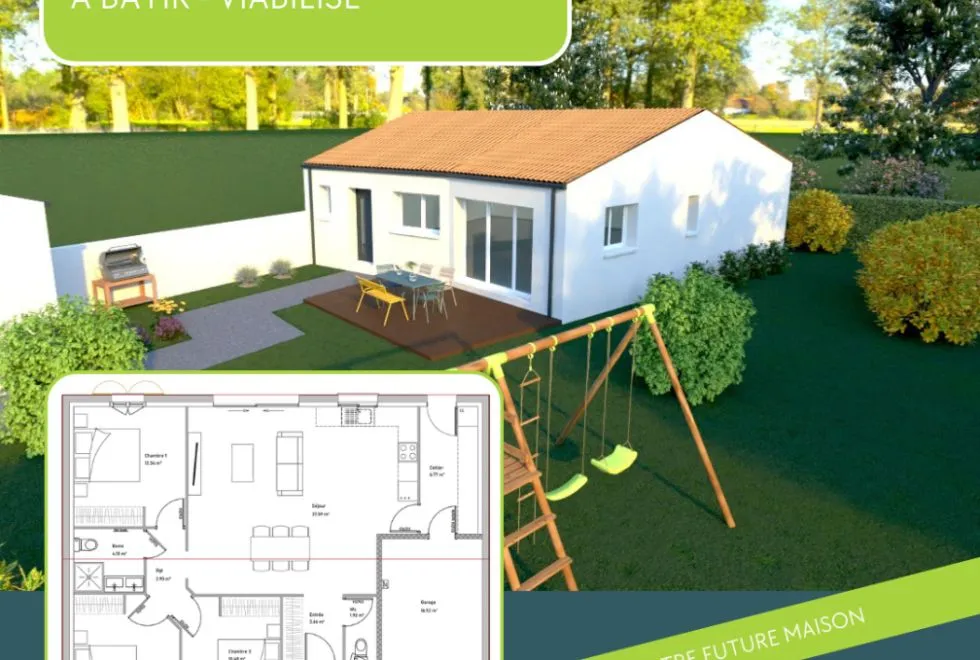 Image Terrain à bâtir de 386 m2 au prix de 109000 € à SAINTE-SOULLE.