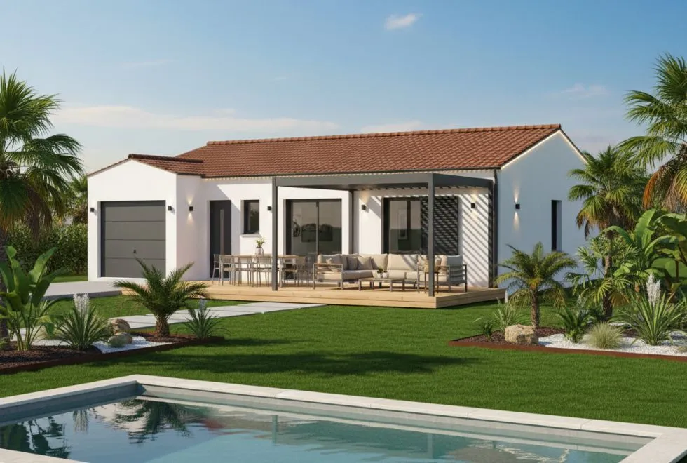 Image Projet de construction d'une maison 76.59 m² avec terrain à RIOUX (17)